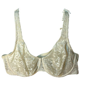 Cacique white lace un-padded wired bra 46C